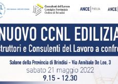 Brindisi. Nuovo Ccnl Edilizia: costruttori e consulenti del lavoro a confronto