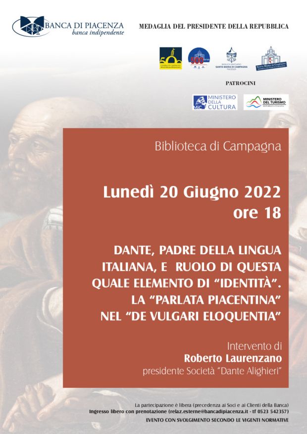 Stasera a Piacenza si parla di Dante, padre della lingua italiana