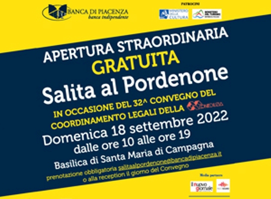 Salita al Pordenone, apertura gratuita domenica 18 settembre