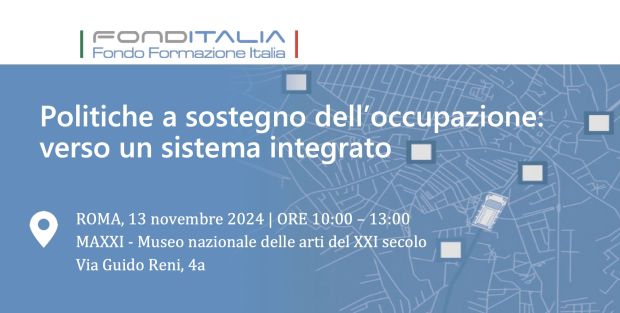 Convegno FondItalia sulle politiche a sostegno dell'occupazione.