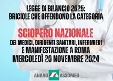 MEDICI E INFERMIERI CONFERMANO LO SCIOPERO DEL 20 NOVEMBRE.