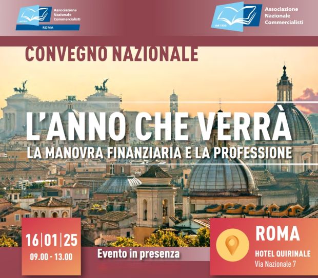 Oggi a Roma il Convegno Nazionale ANC sulla Manovra Finanziaria