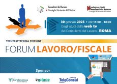 37° Forum Lavoro/Fiscale il 30 gennaio