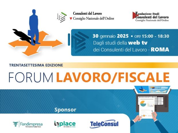 37° Forum Lavoro/Fiscale il 30 gennaio